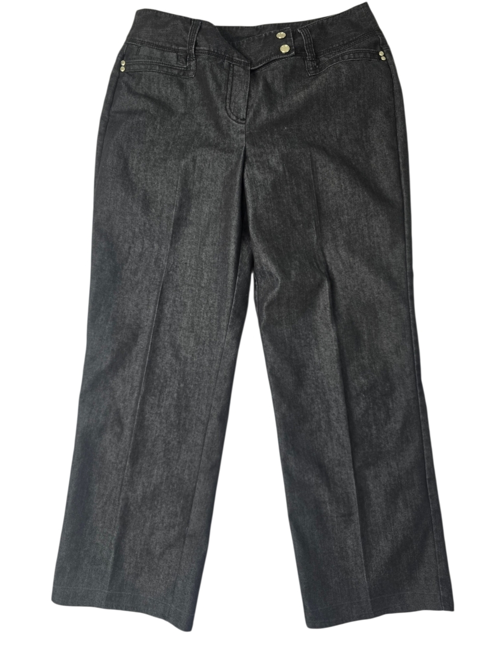 Larry Levine cropped denim trouser pants jeans